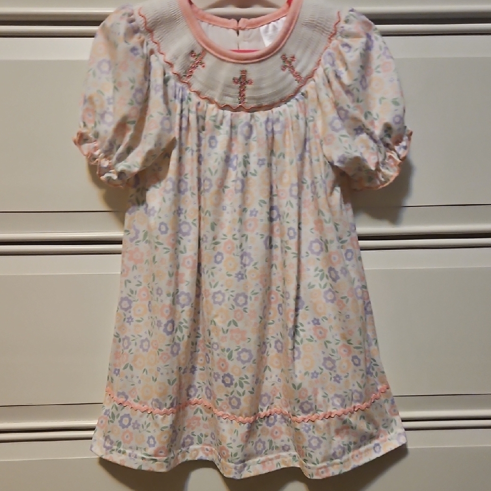 Floral Pastel Dress with Puff Sleeves
